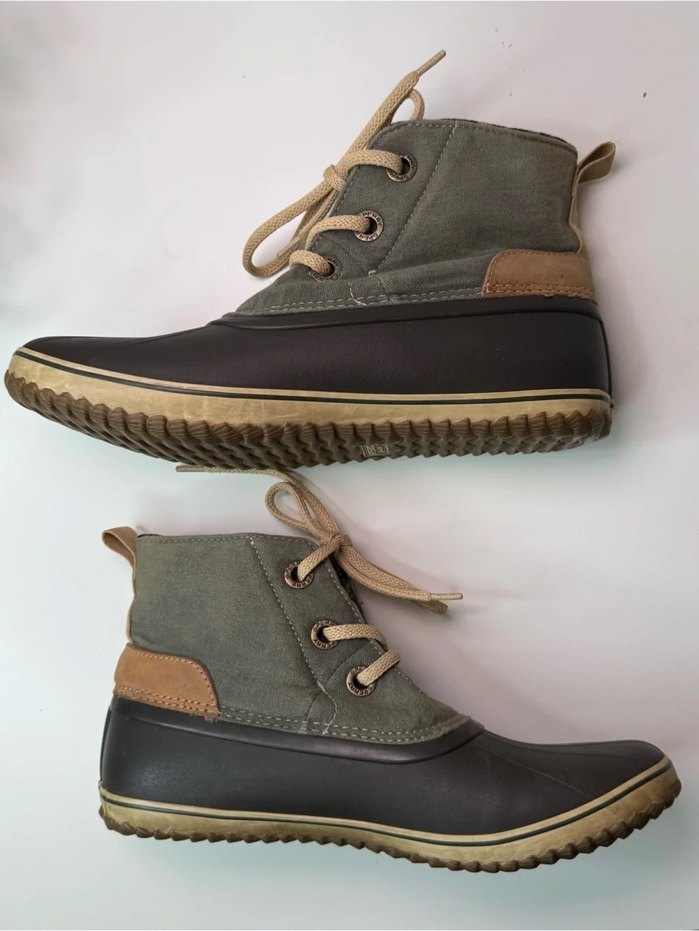 Sperry Top-Sider Schooner 3-Eye Duck Boot Women's Size 11M Rubber Wool Plaid